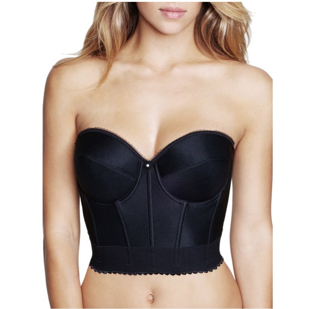 COPY - NWT Dominique Noemi Backless Strapless Balconette Bridal Bra Black Size …